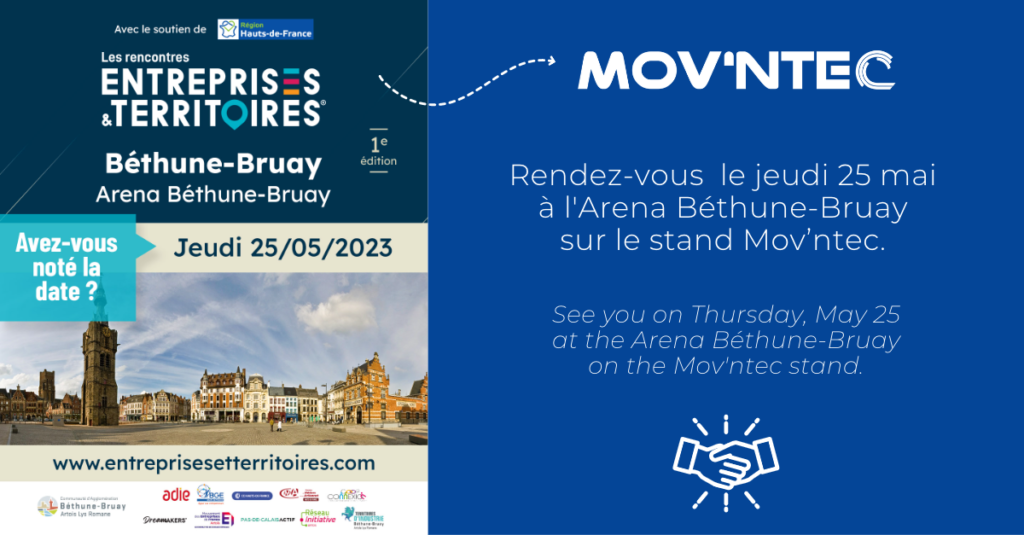 Notre stand Mov’ntec conçu pour vous accueillir, rencontrer quelques membres de notre société, répondre à vos questions, découvrir notre entreprise, vous orienter et créer du lien. C’est aussi l’occasion de découvrir la richesse des entreprises qui nous entourent !